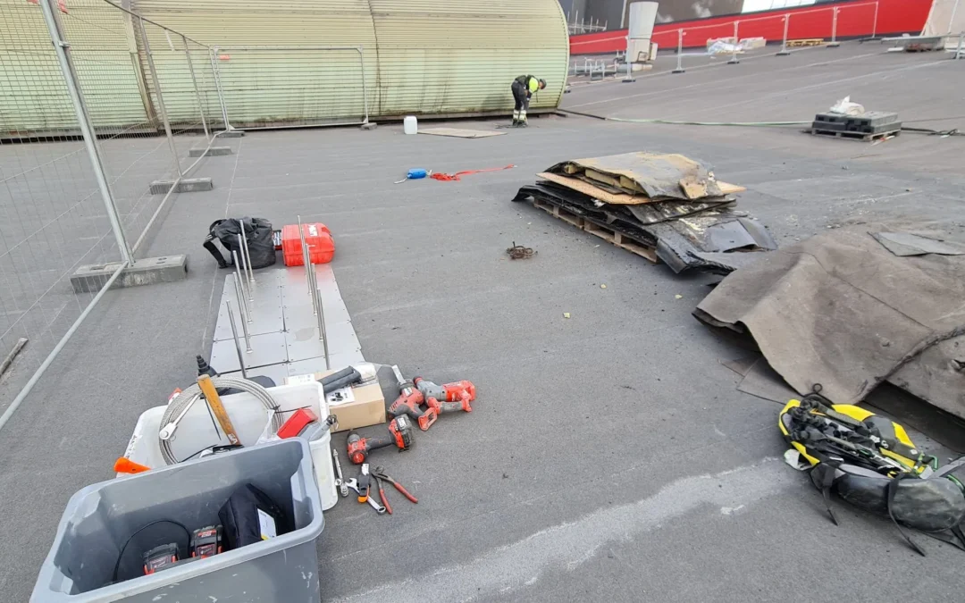 Fasta fallskyddssystem på tak